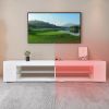 LED TV Stand Modern Entertainment Center with Storage High Gloss Gaming Living Room Bedroom TV cabinet