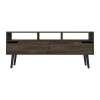 New Haven 2-Drawer 3-Shelf TV Stand Dark Walnut