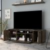 Lyon Tv Stand for TVÂ´s up 55"; One Cabinet; Double Door -Dark Walnut