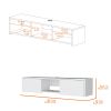 White 2-Door Floating TV Stand