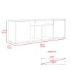 Prana Tv Stand fot TVÂ´s up 60" Four Shelves; Two Cabinets With Single Door -Black