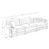 Family sofa set Deep Seat Sofa, Warm Sofa for Home Cinema and Living Room, One 2-Seater Sofa and One 3-Seater Sofa,Tan Corduroy