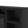 Bridgevine Home Skyline 75 inch TV Stand Console for TVs up to 90 inches, No Assembly Required, Mocha Finish