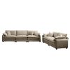 Family sofa set Deep Seat Sofa, Warm Sofa for Home Cinema and Living Room, One 2-Seater Sofa and One 3-Seater Sofa,Tan Corduroy