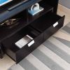 Entertainment Stand, 60" TV Console Table with 2 Drawers and Open Shelving, Red Cocoa