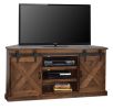 Bridgevine Home Farmhouse 66 inch Corner TV Stand for TVs up to 80 inches, No Assembly Required, Aged Whiskey Finish