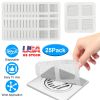 25Pack 3.94×3.94in Disposable Floor Drain Sticker Shower Drain Hair Catcher Drain Mesh Strainer for Sink Bathtub Laundry Room Bathroom