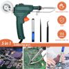 Soldering Iron Gun Kit 5 in 1 Automatic Hand-held 60W Soldering Feed Welding Tool w/ Bracket Desoldering Pump for Circuit-Board Welding Repair DIY