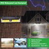 Solar Lights 180 LEDs Solar Wall Light Outdoor Motion Sensor Lamp IP65 Waterproof 120° Sensing 270°Wide Lighting Angle for Garage Garden Pathway