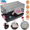 2-Tier Hamster Cage Small Animal Critter House Habitat Cage Hamster Playpen for Pet Rat Mice Hamster