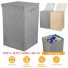 Foldable Laundry Hampers Washing Clothes Laundry Basket w/ Lid Handles Storage Organizer