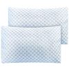 Cooling Memory Foam Pillow Ventilated Soft Bed Pillow w/ Cooling Gel Infused Memory Foam Heat Moisture Reducing Cooling Fiber Breathable Machine Washa