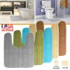 U Shaped Bathroom Rugs Contour Non-slip Toilet Mat Absorbent Cozy Velvet Floor Mat 23.62 x 19.69in