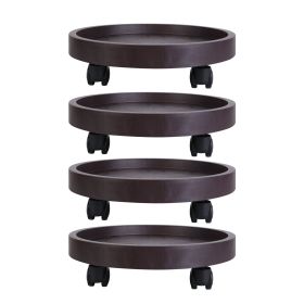 4Pcs 12.8IN Or 14IN Plant Caddy With Wheels Up to 187LBS Load Capacity Rolling Plant Stand With 4Pcs 360° Swirling Wheels For Indoor Outdoor (Option: 4PcsPlantStand12In)