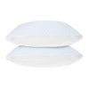 2 Pack Shredded Memory Foam Pillows Adjustable Cool Pillows with Extra Filling Machine Washable Cover for Side Back Stomach Sleepers