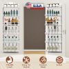 Over The Door Pantry Organizer 6-Tier Pantry Door Organizer Carbon Steel 110LBS Loading Easy Install Behind Door Storage For Closet Kitchen Bathroom 5