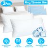 2 Pack Shredded Memory Foam Pillows Adjustable Cool Pillows with Extra Filling Machine Washable Cover for Side Back Stomach Sleepers