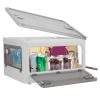 31QT/29L Foldable Storage Bins with Lid 4 Doors Collapsible Stackable Closet Organizer Containers with Lock 4Pcs Wheels