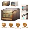 16.5L Stackable Storage Bin Plastic Drawer with Lid Closet Organizer Two Ways Opening Storage Box for Closet Kitchen Living Room Bedroom