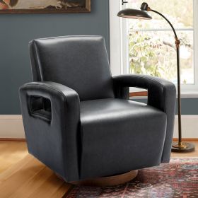 Rotating Decorative Chair In The Living Room (Color: Black)