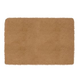 Fluffy Bedroom Rug 4’ x 2.6’ Anti-Skid Shaggy Area Rug Decorative Floor Carpet Mat for Nursery Bedroom Living Room (Option: RugFloorMatCoffee)