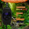 Electric Reptile Heating Pad With 32-122°F Temperature Adjustment IPX7 Waterproof Timer Setting Under Tank Heating Mat for Lizards Turtles Snake Spide