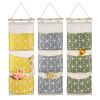 Wall Mounted Storage Bag Door Closet Hanging Storage Bag Organizer Waterproof 3 Pockets Pouch