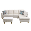 66.5" White Microfiber 3-Piece Living Room Sofa Set
