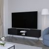 Selby TV Rack, Hairpin Leg Design with Spacious Storage