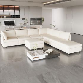 Modular Sectional Sofa, Convertible Sofa Seat With Storage, Sleeper Sectional Sofa Set, Fabric Flexible Modular Combinations for Living Room (Color: as Pic)