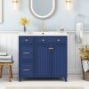 36-inch Bathroom Vanity, Transitional Style Bathroom Cabinet with Resin Sink, Single Bathroom Cabinet, with 2 Drawers and 1 Adjustable Storage Shelf