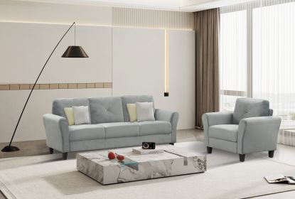 JIUMI Fashion Living Room Two Piece Sofa Set, Living Room Three Seats+Single Seats (Color: as Pic)