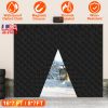8*7FT Magnetic Thermal Insulated Garage Door Curtain for Winter Singe-Car Garage Screen with Magnetic Closure 6 Roll Up Buckle Straps for One Cars Wea