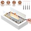 Tabletop Fire Pit With Roasting Sticks Portable Indoor Outdoor Tabletop Fireplace Ethanol Mini Fire Pit Table Top Decoration for Christmas Dinner Part