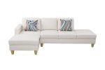 White Faux Leather 2-Piece Couch Living Room Sofa Set