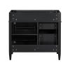 36'' Bathroom Vanity without Top Sink, Modern Bathroom Storage Cabinet with 2 Drawers and a Tipout Drawer, Solid Wood Frame (NOT INCLUDE BASIN SINK)