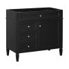 36'' Bathroom Vanity without Top Sink, Modern Bathroom Storage Cabinet with 2 Drawers and a Tipout Drawer, Solid Wood Frame (NOT INCLUDE BASIN SINK)