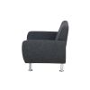 Black Grey Linen Living Room Sofa Set