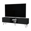 Selby TV Rack, Hairpin Leg Design with Spacious Storage