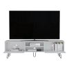 Vassel TV Stand, Entertainment Unit with Hinged Drawers and Hairpin Legs