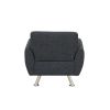 Black Grey Linen Living Room Sofa Set