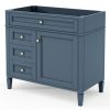 36'' Bathroom Vanity without Top Sink, Modern Bathroom Storage Cabinet with 2 Drawers and a Tipout Drawer, Solid Wood Frame (NOT INCLUDE BASIN SINK)