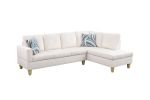 66.5" White Microfiber 3-Piece Living Room Sofa Set