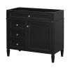 36'' Bathroom Vanity without Top Sink, Modern Bathroom Storage Cabinet with 2 Drawers and a Tipout Drawer, Solid Wood Frame (NOT INCLUDE BASIN SINK)