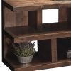 Bridgevine Home Sausalito 64 inch TV Stand Console for TVs up to 70 inches, No Assembly Required, Whiskey Finish