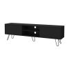 Selby TV Rack, Hairpin Leg Design with Spacious Storage
