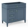 36'' Bathroom Vanity without Top Sink, Modern Bathroom Storage Cabinet with 2 Drawers and a Tipout Drawer, Solid Wood Frame (NOT INCLUDE BASIN SINK)