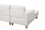White Faux Leather 2-Piece Couch Living Room Sofa Set
