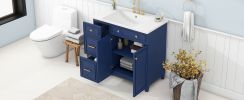 36-inch Bathroom Vanity, Transitional Style Bathroom Cabinet with Resin Sink, Single Bathroom Cabinet, with 2 Drawers and 1 Adjustable Storage Shelf