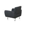 Black Grey Linen Living Room Sofa Set